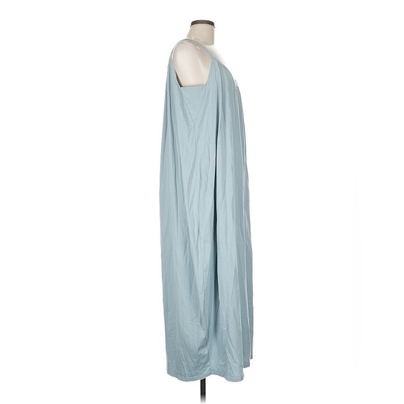NWT StitchDrop Sky Dust Blue Sleeveless Maxi Dress Cotton Size Small Oversized - Picture 4 of 9